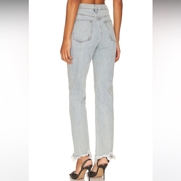 Revolve Superdown Marilyn Denim Jean in Light Blue Wash size 25 fringe detail - Picture 6 of 8